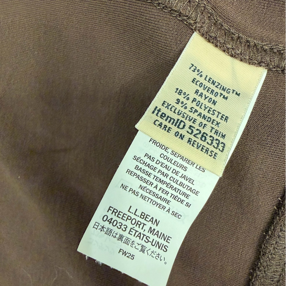 L.L.Bean CloudSoft Full Zip Cozy Sweatshirt Jacket Brown M New Style - Picture 5 of 9